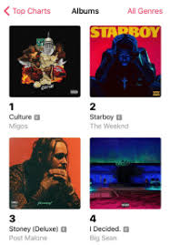 K Top Charts Albums All Genres Starboy Culture Culture E