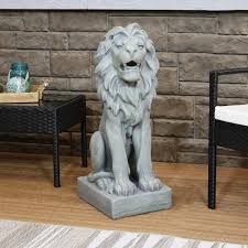 Sitting Lion Outdoor Statue Xca 635