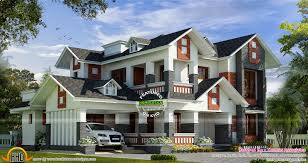 Modern Mix House With Dormer Windows Kerala Home Design