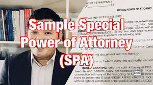 sle special power of attorney spa