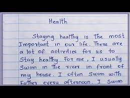 paragraph writing about health