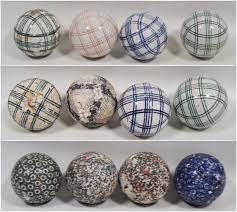 twelve scottish pottery carpet bowls