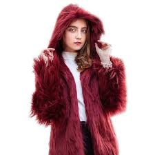 Women S Faux Fur Coat Fluffy Shaggy