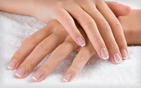 french tip gel nails or a spa pedicure