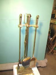 Fireplace Tools Duck Heads Brass Stand
