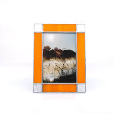 Fiery Orange Picture Frame Glass By