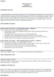 The sample added a company name consistent with other jobs. Cleaning Cv Example Lettercv Com