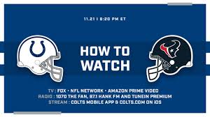 How To Watch Indianapolis Colts At Houston Texans On
