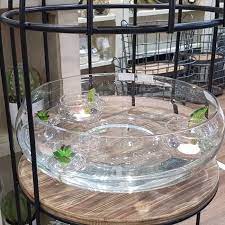 Round Glass Floating Display Bowl