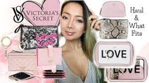 victoria secret 3 makeup bag travel