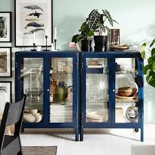 Ikea Fabrikor Metal Glass Cabinet On