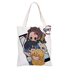 Check spelling or type a new query. Shiyao Anime Demon Slayer Square Shoulder Bags Figure Printed Canvas Handbags Walmart Com Walmart Com