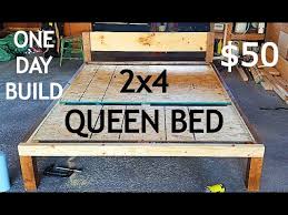 2x4s Only Queen Size Bed Frame One Day