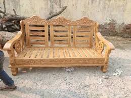 modern 3 seater wooden designer sofa set