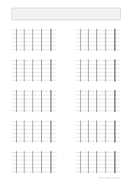Guitar Blank Fretboard Charts 4 Frets Left Handed In 2019
