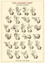Cavallini Co Sign Language Chart Poster Wrapping Paper Sheet Luxury Italian Archival Paper Stock By Cavallini Co From Usa