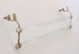 Vintage French Double Glass Towel Bar