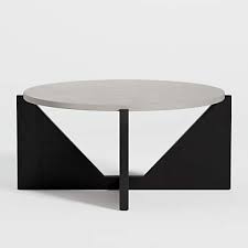 Miro Concrete Coffee Table With Black