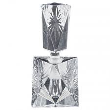 Cut Lead Crystal Perfume Bottle With A