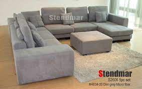 Microfiber Fabric U Sectional Sofa Set