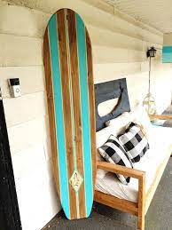6 Foot Wood Surfboard Wall Art With