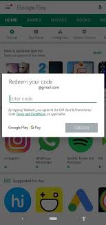google play gift card codes redeem page