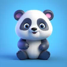 cute panda character crella