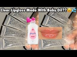 diy clear lipgloss with baby oil no