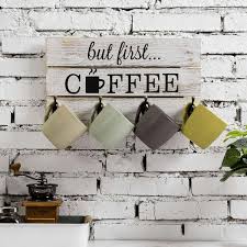 8 Hook Coffee Mug Rack Wall Mounted
