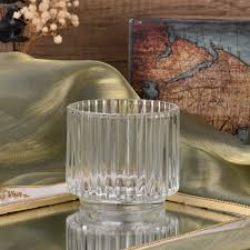 12 5 Oz Vertical Stripe Glass Candle