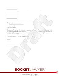 free contract termination letter