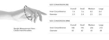The widest part of your hand is where we measure. Bangle Size Andronike
