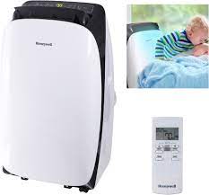 A portable air conditioner can help cool off a room, and you can move it around your home as your cooling needs change. Best Buy Honeywell Home 550 Sq Ft Portable Air Conditioner Black White Hl12ceswk