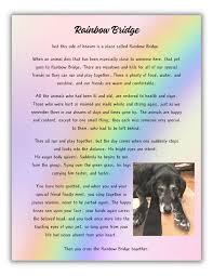 the rainbow bridge poem free printable
