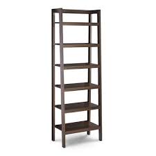 5 shelf leaning bookcase