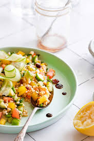 healthy bulgur salad with easy dressing
