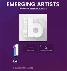 Bts Rm Is 1 On Billboards Emerging Artists Chart 26 On