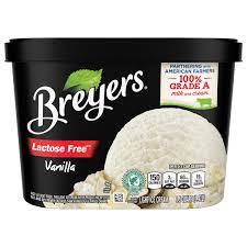 breyers ice cream vanilla lactose