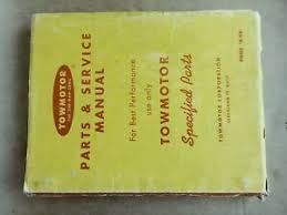 Details About Vintage 1961 Towmotor Forklift Parts List And Service Manual Lubrication Chart