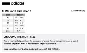 Shin Guard Size Chart Soccer Best Picture Of Chart