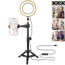 Led Circle Light 6 Ring Light Wi In 2020 Circle Light Ring Light For Iphone Phone Holder