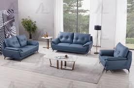 lina blue leather sofa