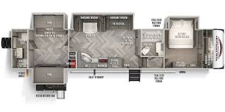 fifth wheel floor plans with 2 bedrooms