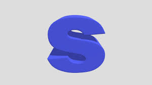 s letter free 3d model by