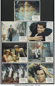 Saturday night fever released 1977 (bee gees you should be dancing) john travolta disco dancing hd 1080 with lyricssongwriters: Saturday Night Fever Paramount 1977 Lobby Cards 7 11 X Lot 53263 Heritage Auctions