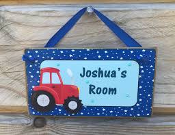 personalised farm tractor room sign
