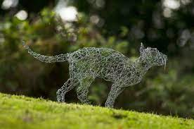 Wire Cat Sculptures Di Spalding