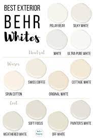 Behr White Paint Colors For Exteriors