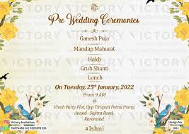 gujarat wedding caricature invitation