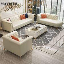 Luxury Modern Leather Sofa Chaise Sets